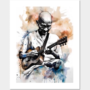 Gandhi Shredding Ukulele Posters and Art